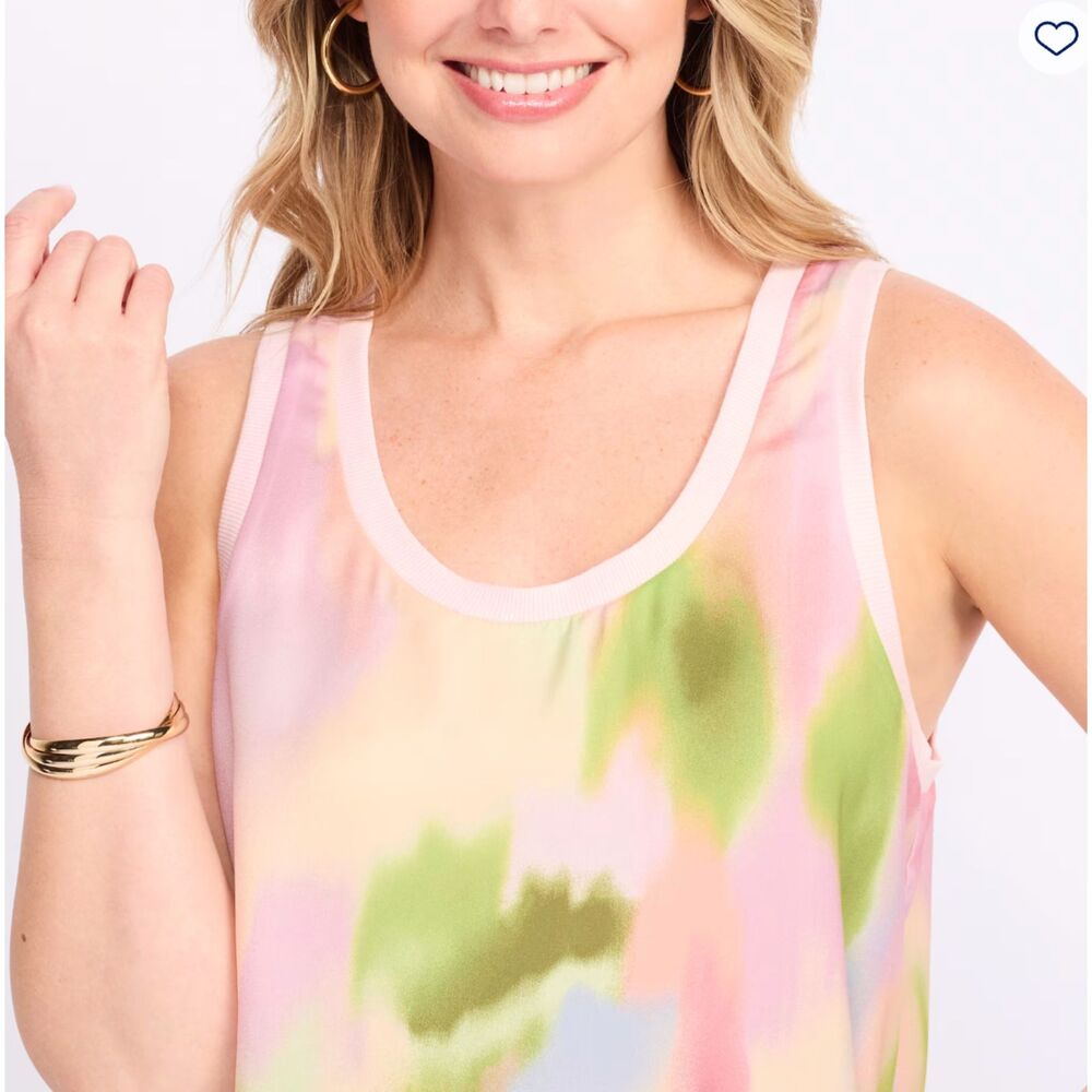 Les Serein Julie Satin Tank Top Size M NWT